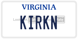 KIRKN  license plate in VA