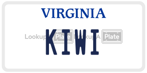 KIWI  license plate in VA