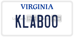 KLABOO license plate in Virginia