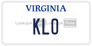 KLO  license plate in VA
