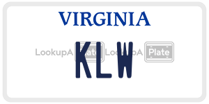 KLW license plate in Virginia