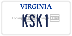 KSK1  license plate in VA