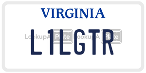L1LGTR  license plate in VA