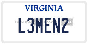 L3MEN2  license plate in VA