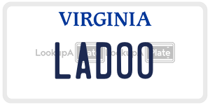 LADOO  license plate in VA