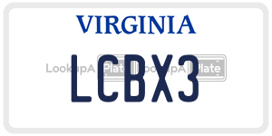 LCBX3  license plate in VA