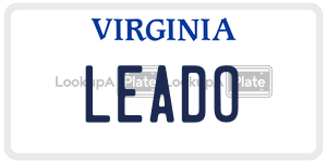 LEADO  license plate in VA