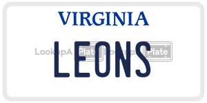 LEONS license plate in Virginia