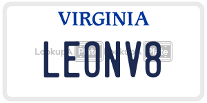 LEONV8 license plate in Virginia