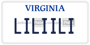 LILIILI license plate in Virginia