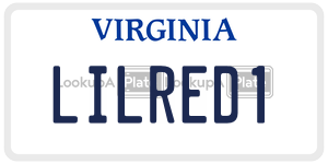 LILRED1  license plate in VA