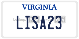 LISA23  license plate in VA