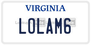LOLAM6  license plate in VA