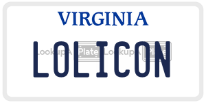 LOLICON  license plate in VA