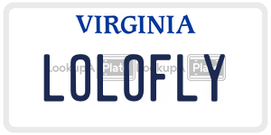 LOLOFLY license plate in Virginia
