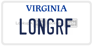 LONGRF  license plate in VA
