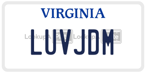 LUVJDM  license plate in VA
