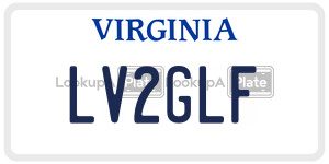 LV2GLF  license plate in VA