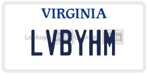 LVBYHM  license plate in VA