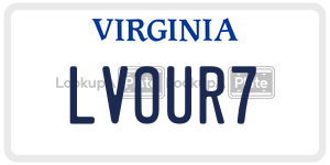 LVOUR7  license plate in VA