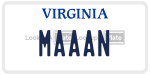 MAAAN  license plate in VA