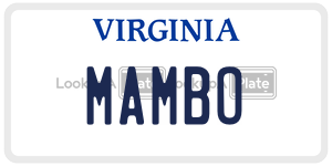 MAMBO  license plate in VA
