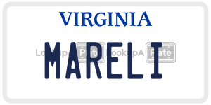 MARELI  license plate in VA