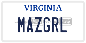 MAZGRL license plate in Virginia