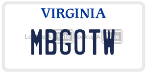 MBGOTW  license plate in VA