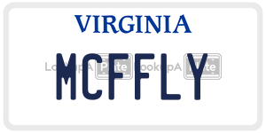 MCFFLY  license plate in VA