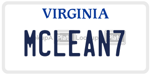 MCLEAN7  license plate in VA