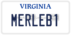 MERLEB1 license plate in Virginia
