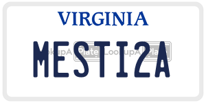 MESTI2A  license plate in VA