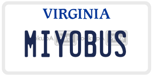MIYOBUS  license plate in VA