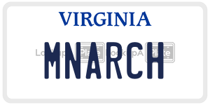 MNARCH  license plate in VA