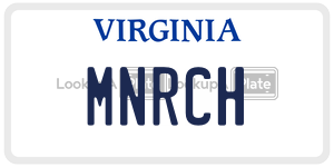 MNRCH  license plate in VA