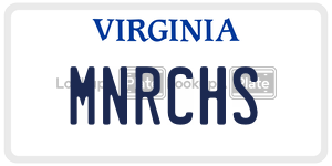 MNRCHS  license plate in VA
