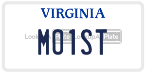 MO1ST  license plate in VA