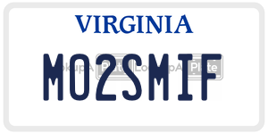 MO2SMIF  license plate in VA