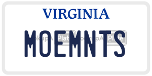 MOEMNTS  license plate in VA