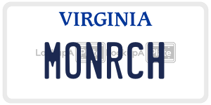 MONRCH  license plate in VA