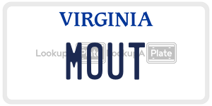 MOUT  license plate in VA
