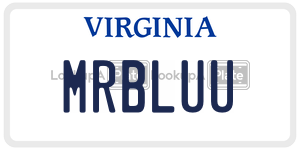 MRBLUU license plate in Virginia