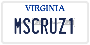 MSCRUZ1  license plate in VA