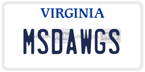 MSDAWGS license plate in Virginia