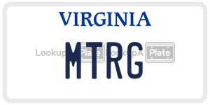 MTRG  license plate in VA