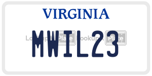 MWIL23  license plate in VA