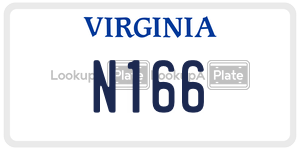 N166  license plate in VA