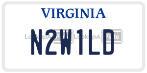 N2W1LD license plate in Virginia