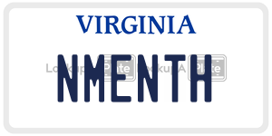 NMENTH  license plate in VA